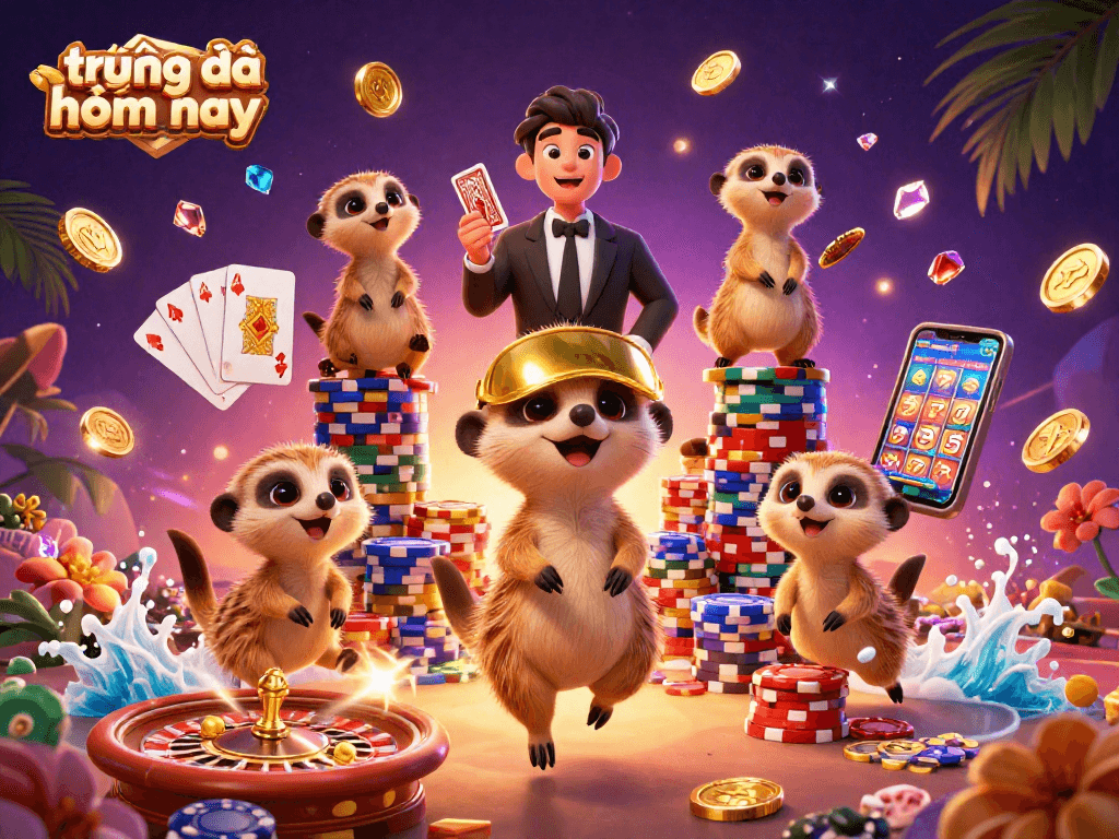 Join the action with trực tiếp bóng đá hôm nay as meerkats manage a bustling casino.