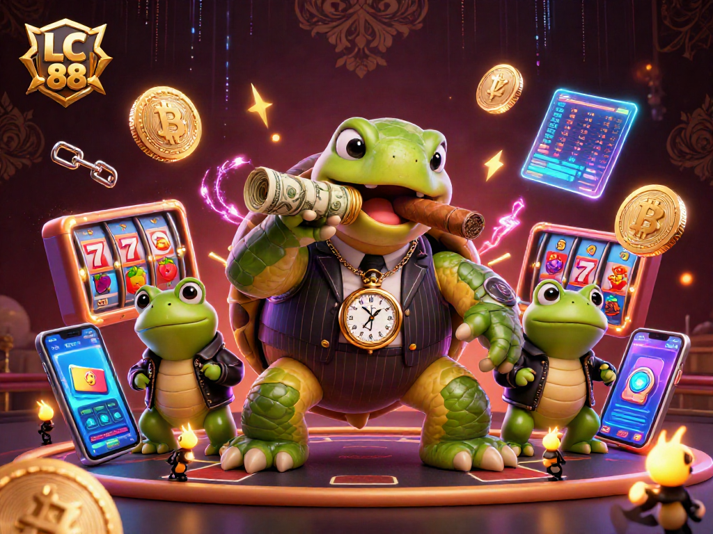 Experience thrilling gameplay at LC 88 with a vibrant casino scene featuring crypto elements.