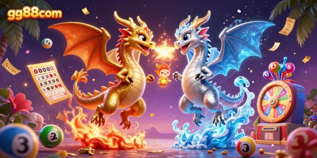 Engage in thrilling gaming action at gg88com with dynamic lottery elements and captivating dragons.
