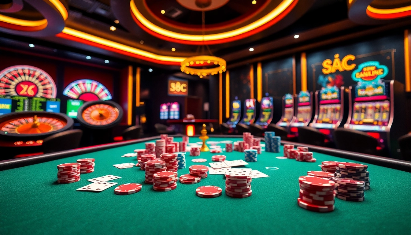 Experience the thrill of 68 game bài with vibrant casino tables and exciting games.
