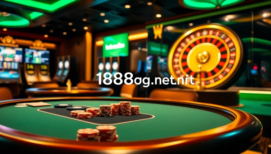 Experience the thrill of online gambling at loto188.gb.net with vibrant casino visuals.