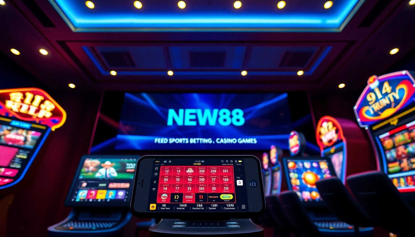 Experience the excitement of online betting at new88go.com, showcasing vibrant gaming interfaces.
