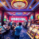 Exciting online gambling scene showcasing WINVN88.live interface and games.