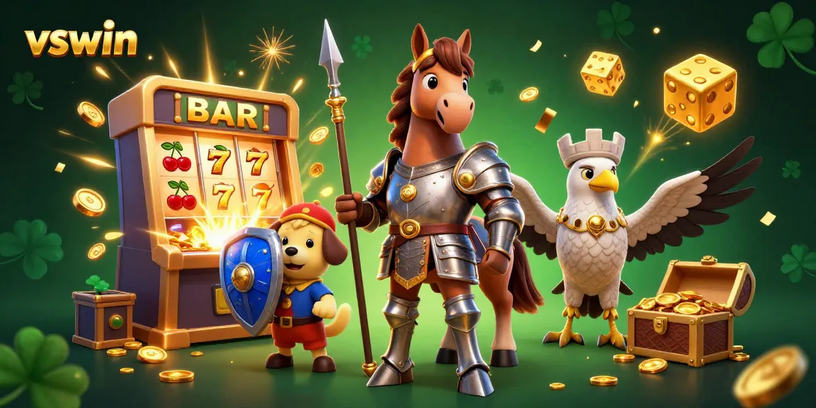 Experience the excitement of vswin with a medieval-themed casino illustration showcasing gaming elements.