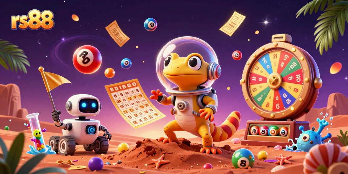 Engage with rs88's thrilling wins, featuring a Martian gecko and dynamic casino elements.