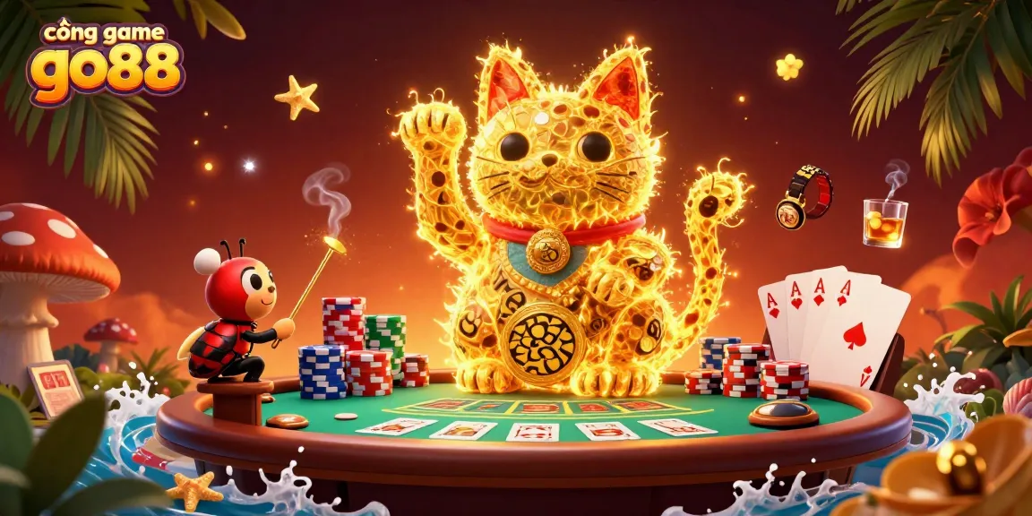 Experience thrilling games at cổng game go88 with vibrant casino symbols and elements.