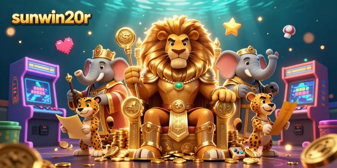 Experience thrilling wins at sunwin20r with a vibrant casino scene filled with animated characters and gaming excitement.