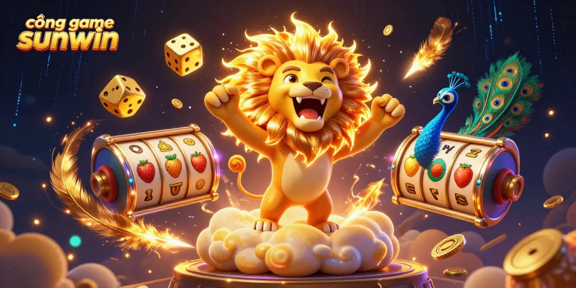 Experience the thrill of cổng game sunwin with vibrant casino elements in this stunning illustration.